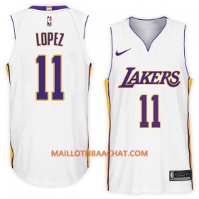 Maillot NBA Los Angeles Lakers Brook Lopez 11 Nike 2017-18 Blanc Swingman - Homme